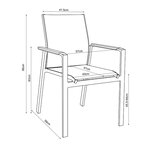 Chaises de jardin Anthracite/Teck - Lot de 2 pièces Alva