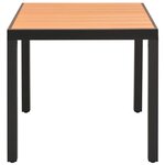 vidaXL Table de jardin Marron 80 x 80 x 74 cm Aluminium et WPC