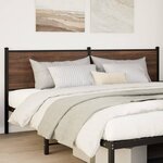 vidaXL Tête de lit chêne marron 200 cm bois d'ingénierie et acier