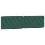 vidaXL Cadre de lit avec lumières LED vert foncé 200x200 cm velours