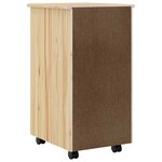 vidaXL Cabinet roulant avec bureau avec roue MOSS Vernis transparent