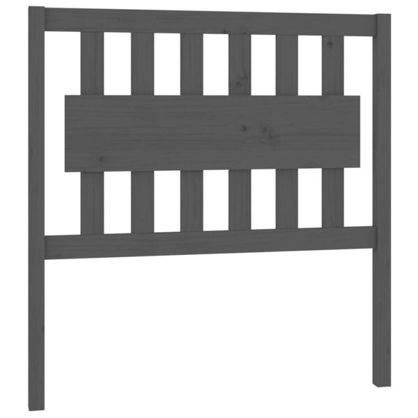 vidaXL Tête de lit Gris 95 5x4x100 cm Bois massif de pin