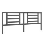 vidaXL Tête de lit Gris 206x4x100 cm Bois de pin massif