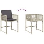 vidaXL Ensemble à manger de jardin 11Pièces avec coussins gris poly rotin