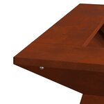 vidaXL Brasero Rouillé 60 x 60 x 50 cm Acier patiné