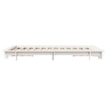 vidaXL Cadre de lit sans matelas blanc 150x200 cm bois de pin massif