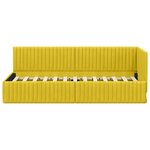 vidaXL Cadre de lit d'angle avec tête de lit Jaune 80 x 200 cm Velours