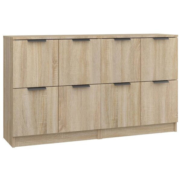 vidaXL Buffets 2 Pièces Chêne sonoma 60x30x70 cm Bois d'ingénierie
