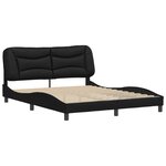 vidaXL Cadre de lit sans matelas Hvar noir 160x200 cm similicuir