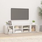 vidaXL Meubles TV 2 Pièces Blanc brillant 80x31 5x36 cm Bois d'ingénierie