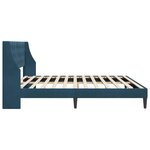 vidaXL Cadre de lit avec tête de lit Bleu 200 x 200 cm Velours