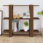 vidaXL Bibliothèque/Séparateur de pièce Chêne marron 100x30x87 cm