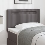 Tête de lit design sobre gris 90 cm en simili cuir