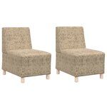 vidaXL Fauteuil avec oreiller 2 Pièces Gris clair 55 cm Cuir suédé faux