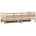 vidaXL Lit de jour avec tiroirs sans matelas 90x190 cm bois massif