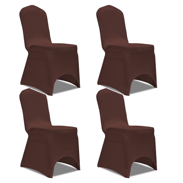 vidaXL Housse de chaise extensible 4 Pièces marron