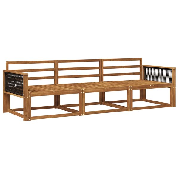 vidaXL Ensemble de canapés d'extérieur 3 pc Naturel