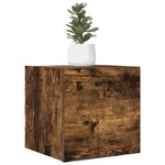 vidaXL Meuble TV mural Chêne fumé 30 5x30x30 cm