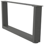 vidaXL Pieds de table basse en forme de V  2 pièces  anthracite  70 x (30-31 3) cm  acier
