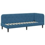 vidaXL Cadre de lit d'angle Bleu 80 x 200 cm Velours