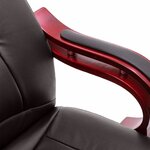 vidaXL Chaise de bureau Marron Cuir véritable