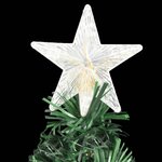 vidaXL Arbre de Noël pré-éclairé avec support 150 cm fibre optique