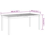 Ensemble de 9 pièces vidaXL Acacia Noir Poly Rattan