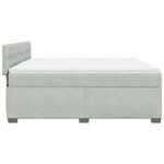 vidaXL Sommier à lattes de lit et matelas Gris clair 180x200cm Velours
