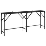 vidaXL Table console Chêne noir 180 x 29 x 75 cm Bois d'ingénierie