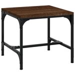 vidaXL Tables d'appoint 2 Pièces Chêne marron 40x40x35 cm Bois ingénierie