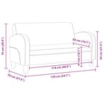 vidaXL Canapé à 2 places Cuir synthétique Noir