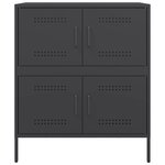 vidaXL Buffet noir 68x39x79 cm acier