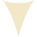 vidaXL Voile d'ombrage 160 g/m² Crème 5x6x6 m PEHD