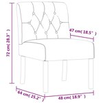 vidaXL Fauteuil sans accoudoirs lin design de boutons