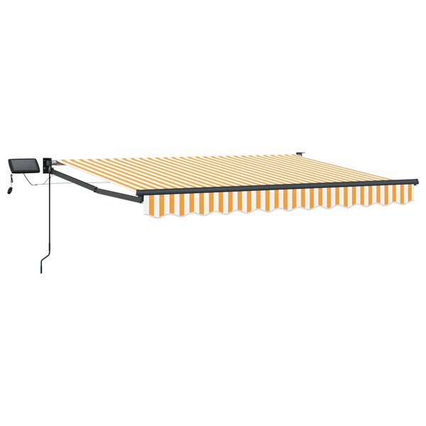 vidaXL Store rétractable manuel avec LEDs 3 5 x 2 5 m