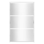 vidaXL Armoire chaussures miroir 3niveaux Blanc brillant 63x17x102 5cm