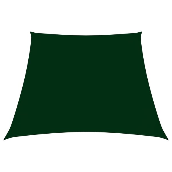 vidaXL Voile de parasol Tissu Oxford trapèze 3/5x4 m Vert foncé