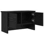 vidaXL Porte-manteau mural avec étagère Montage mural avec stockage avec porte Chêne noir 50 x 20 x 30 cm