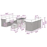 vidaXL Ensemble de canapé de jardin 9 Pièces Noir polyrotin