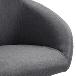 vidaXL Chaises à manger lot de 6 gris foncé tissu