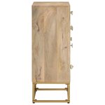 vidaXL Buffet noir 55x30x76 cm bois massif de manguier et fer