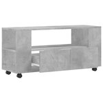 vidaXL Meuble TV gris béton 102x34 5x43 cm bois d'ingénierie
