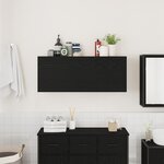 vidaXL Armoire murale de bain noir 100x25x40 cm bois d'ingénierie