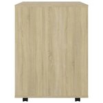 vidaXL Armoire à roulettes Chêne Sonoma 60x53x72 cm Bois d'ingénierie