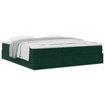 VidaXL Cadre de lit ottoman avec matelas vert foncé 180x200 cm velours