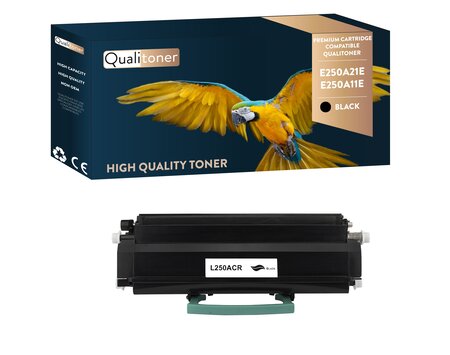 Qualitoner x1 toner e250a21e, e250a11e noir compatible pour lexmark