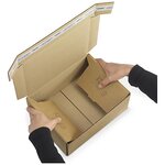 Boîte postale carton brune avec fermeture adhésive 14 5x13x5 5 cm (lot de 20)