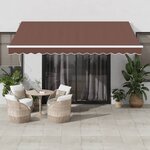 vidaXL Auvent rétractable automatique marron 400x300 cm