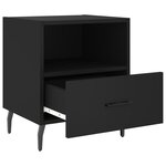 vidaXL Tables de chevet 2 Pièces noir 40x35x47 5 cm bois d’ingénierie