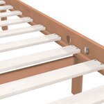 vidaXL Cadre de lit Marron miel Bois pin massif 150x200 cm Très grand